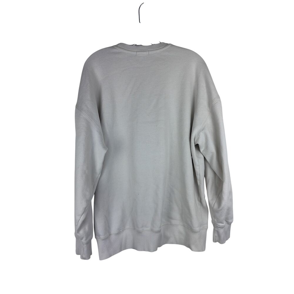 Garage Womens Montauk Sweatshirt Medium White Pink Yacht Club Relaxed Oversized - Picture 6 of 6